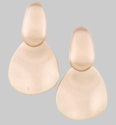 Minimal Matte Drop Earrings